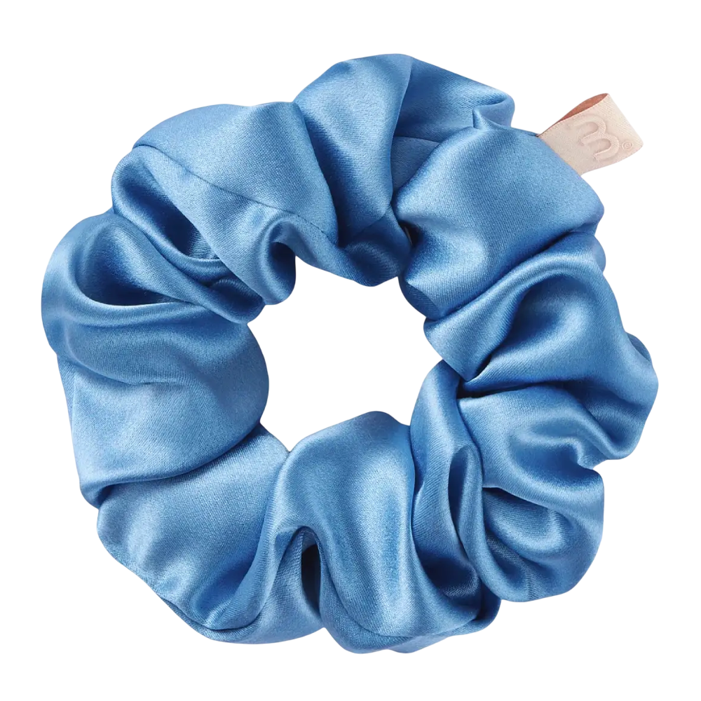 MON MOU Silk Large Scrunchie Sky Blue - Об'ємна резинка для волосся з натурального шовку MON MOU Silk Large Scrunchie Sky Blue - Об'ємна резинка для волосся з натурального шовку